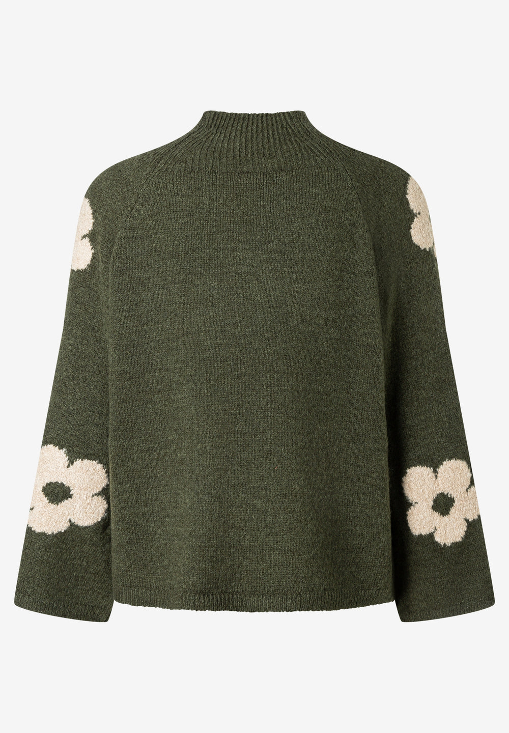 Pullover with Flowers, 3/4 Sleeve, flower intarsia knit 2689 Bild 2