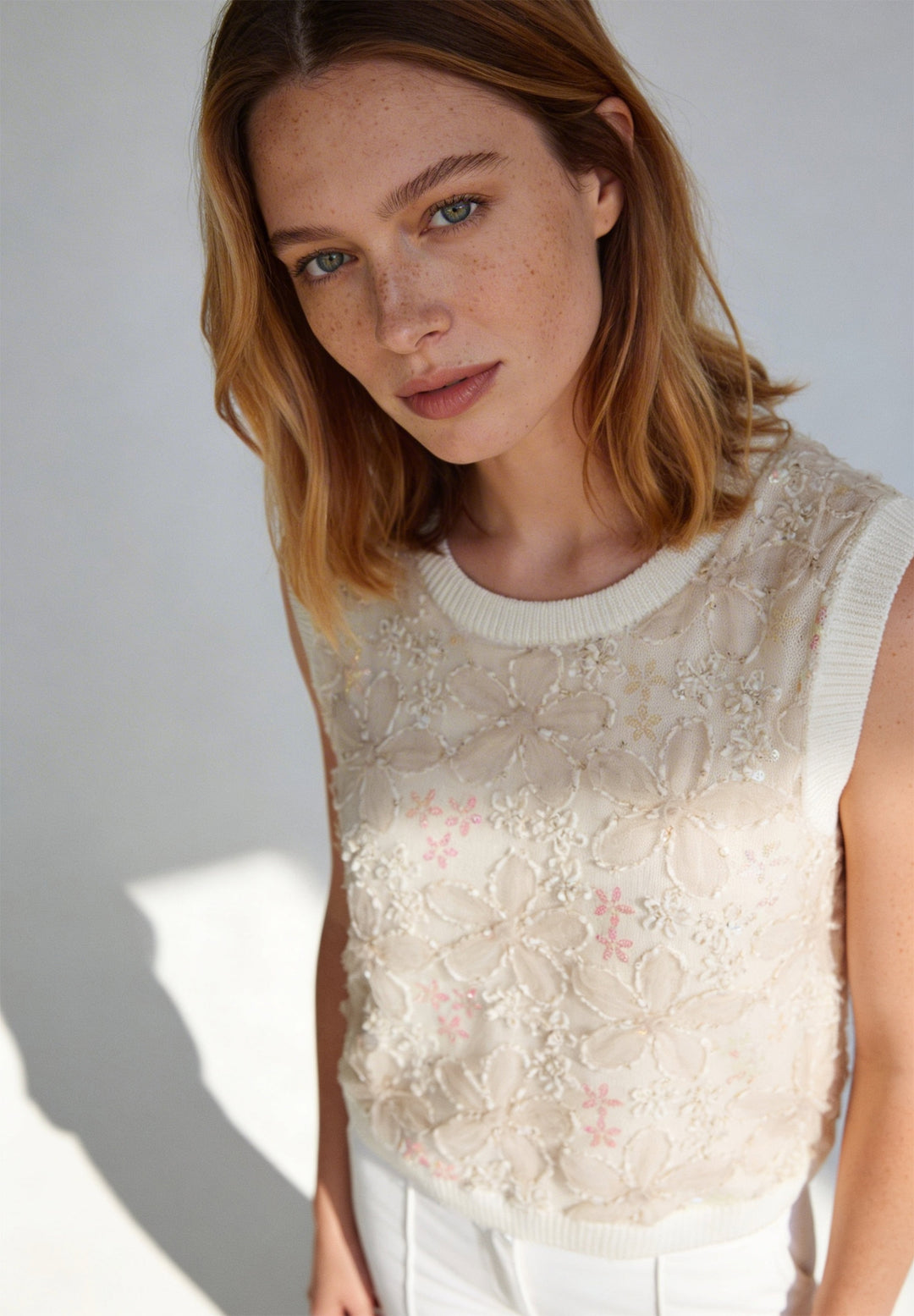 Pullover with Glitter Effect, off white 0041 Bild 3