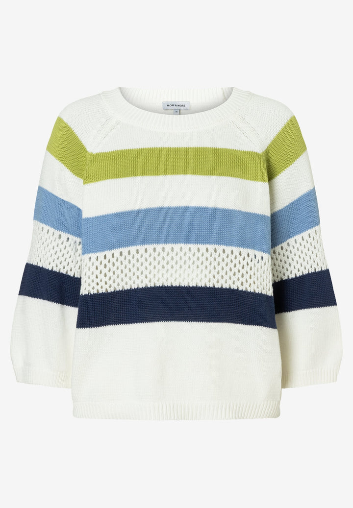 Pullover with Stripes, 3/4 Sleeve, block stripes pullover 4041 Bild 1