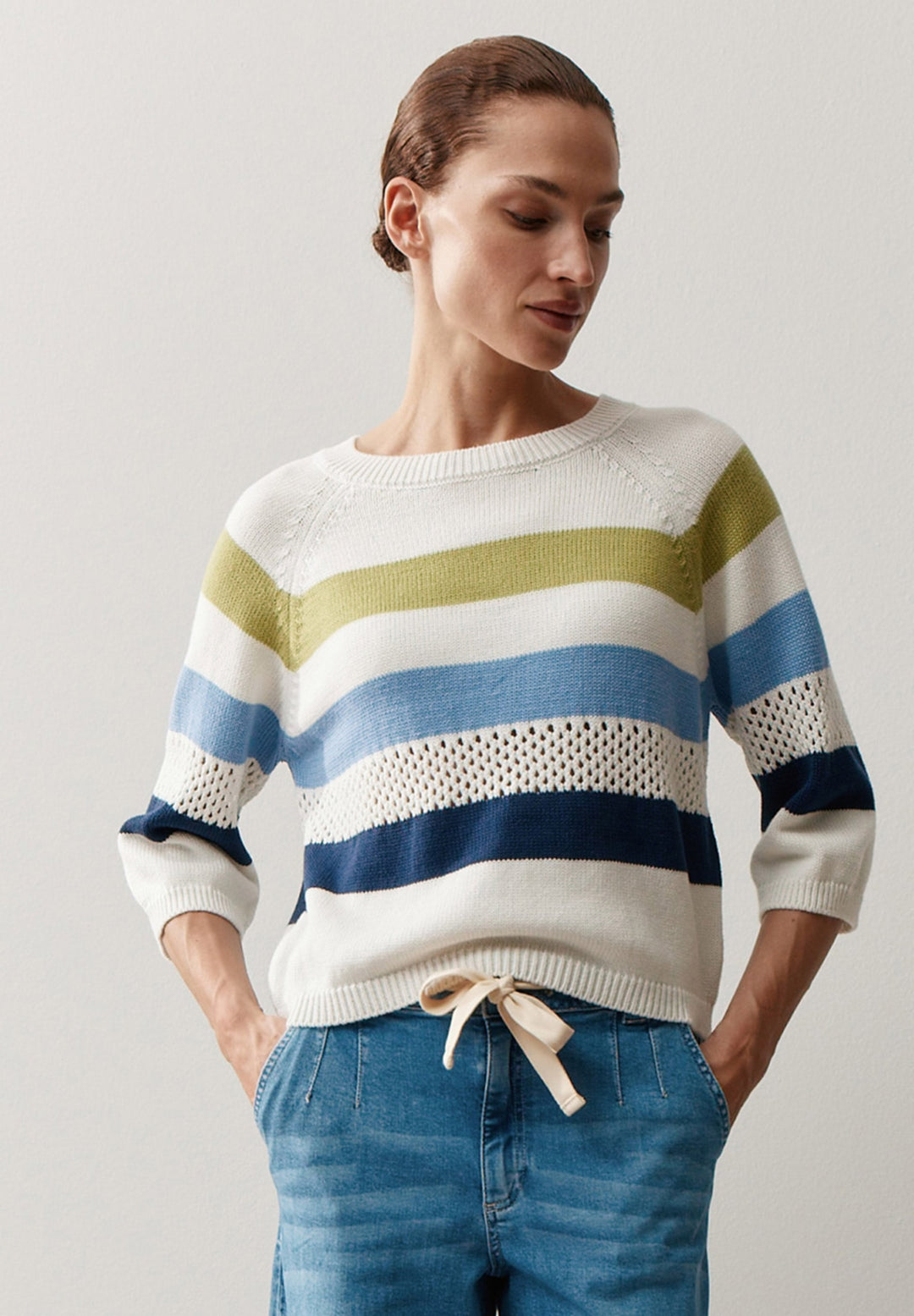 Pullover with Stripes, 3/4 Sleeve, block stripes pullover 4041 Bild 3