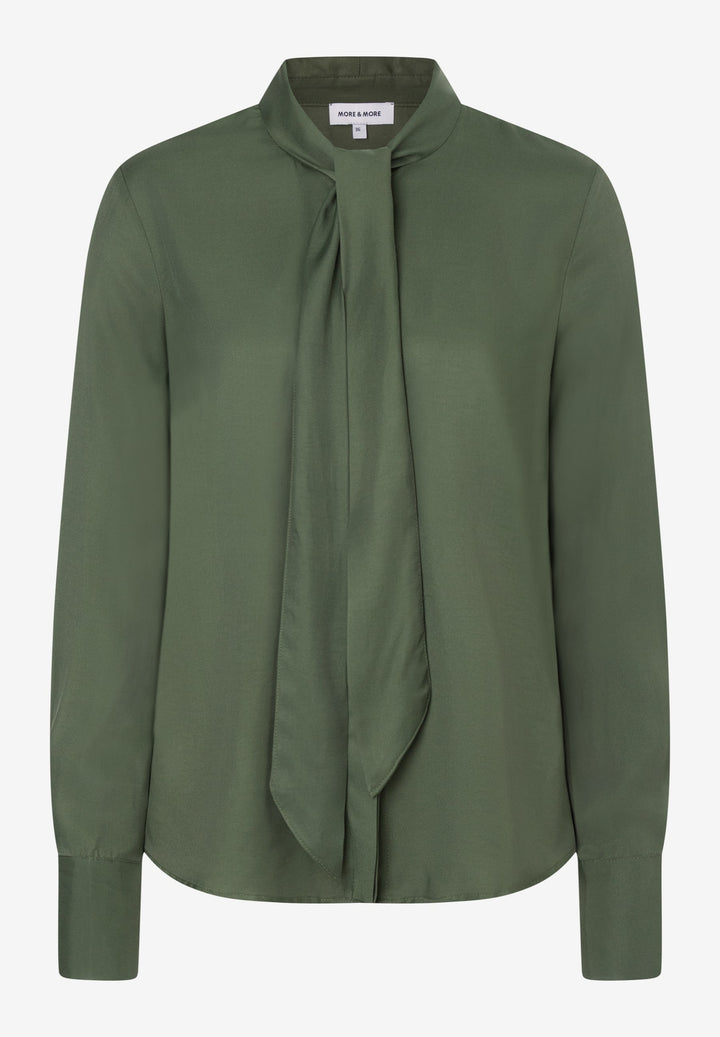 Pussycat Bow Blouse, forest green 0689 Bild 1