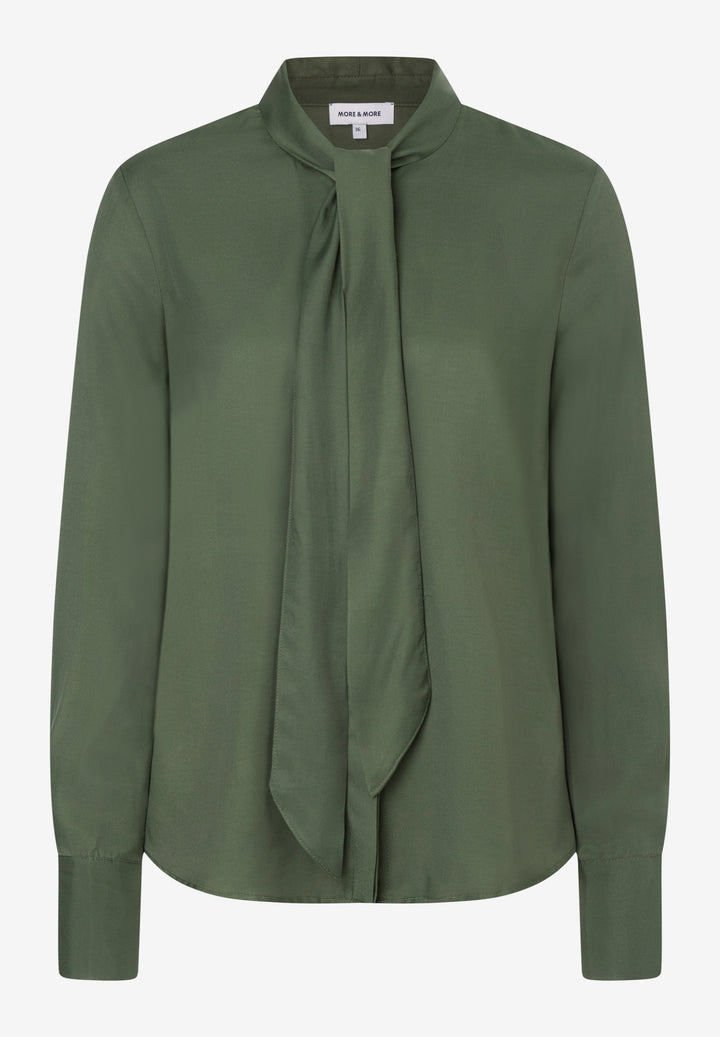 Pussycat Bow Blouse, forest green 0689 Bild 1