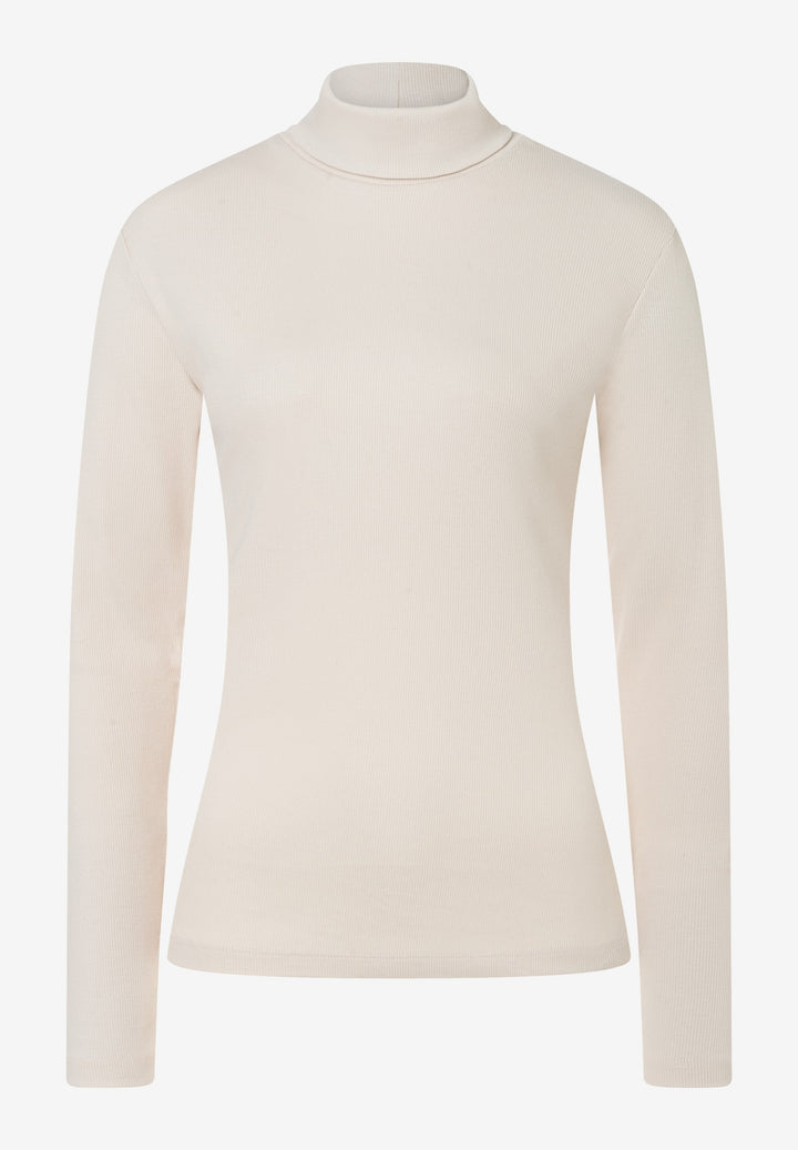 Rollneck Shirt in Rip Jersey, powder cream 0031 Bild 1