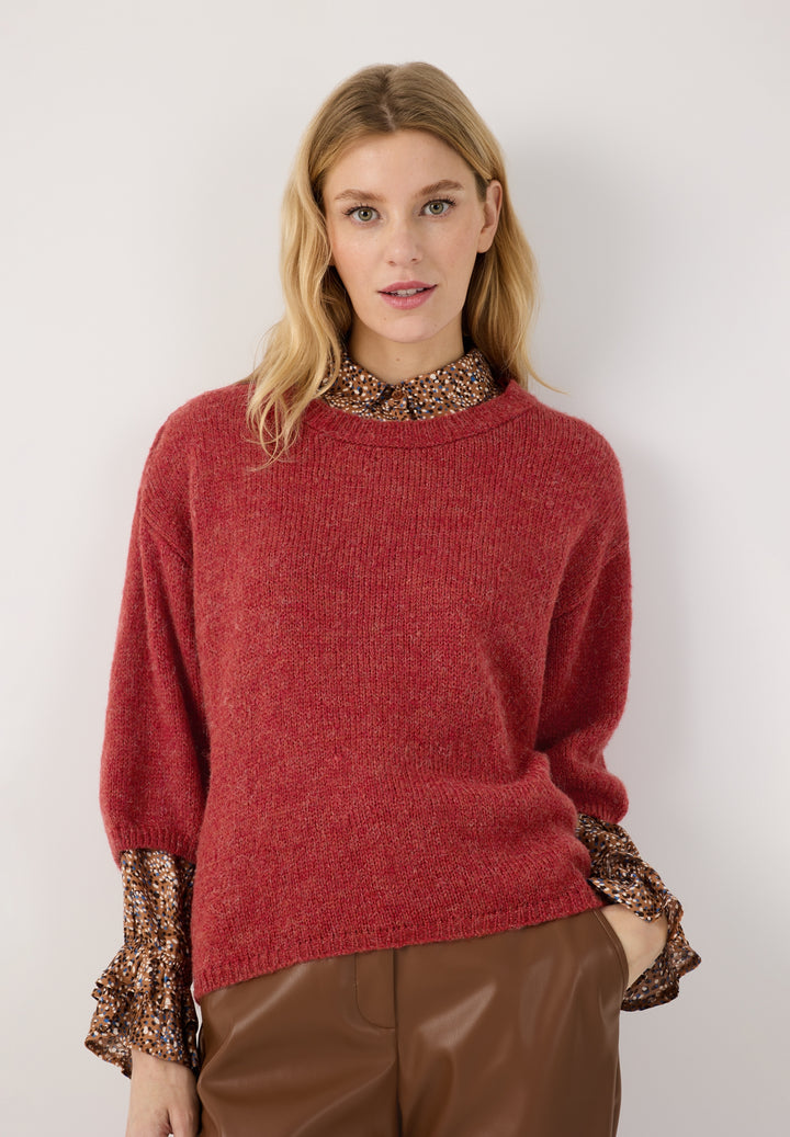 Shirt-Pullover, 3/4 Sleeve, samba orange 0463 Bild 3