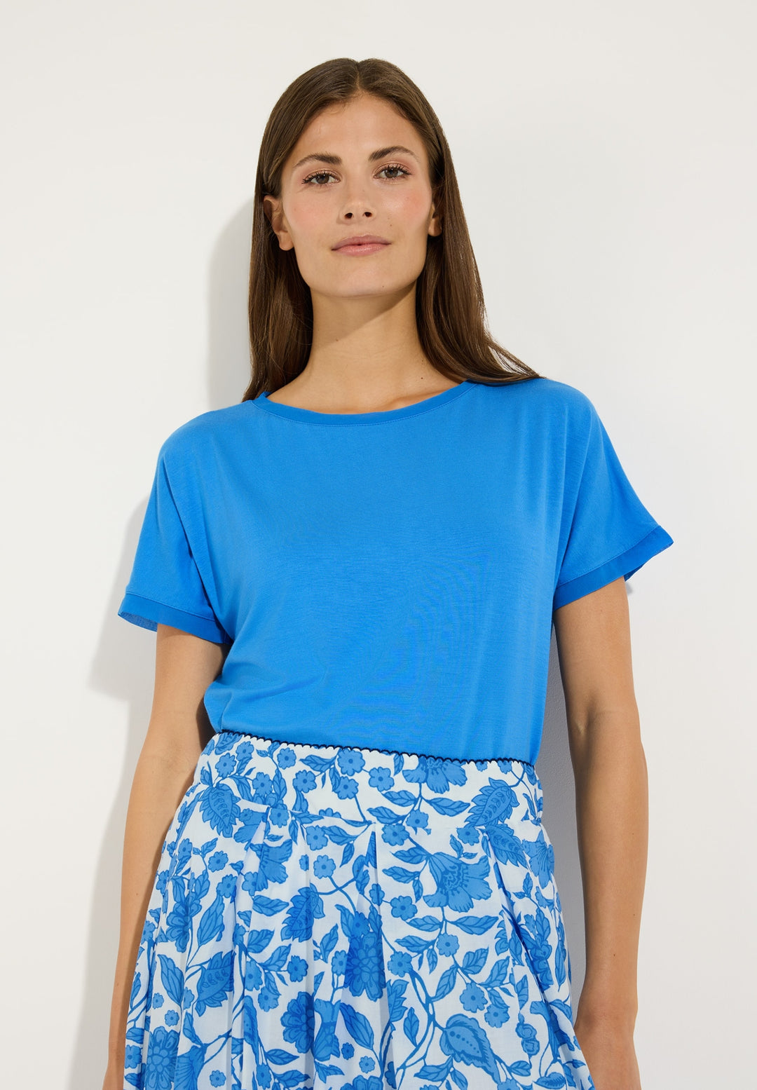 Shirt with Chiffon Edges, breeze blue 0323 Bild 3