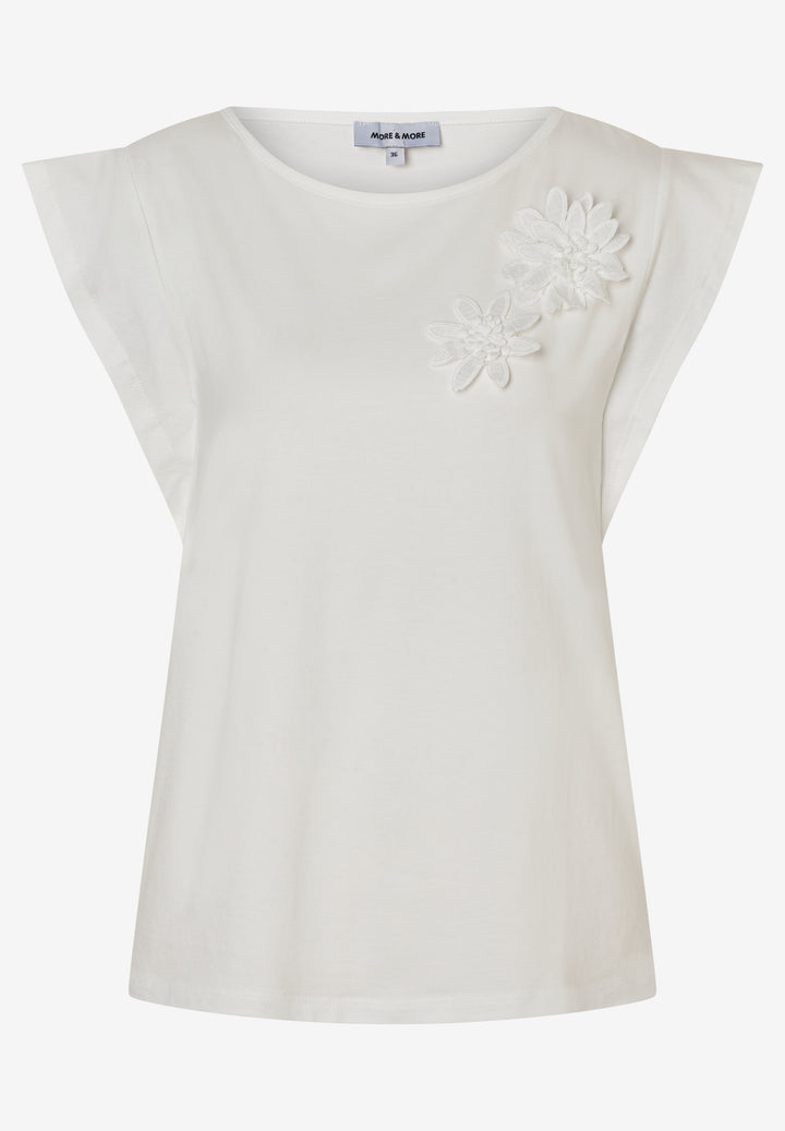 Shirt with Flowers, off white 0041 Bild 1