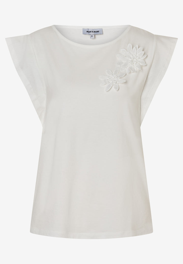 Shirt with Flowers, off white 0041 Bild 1