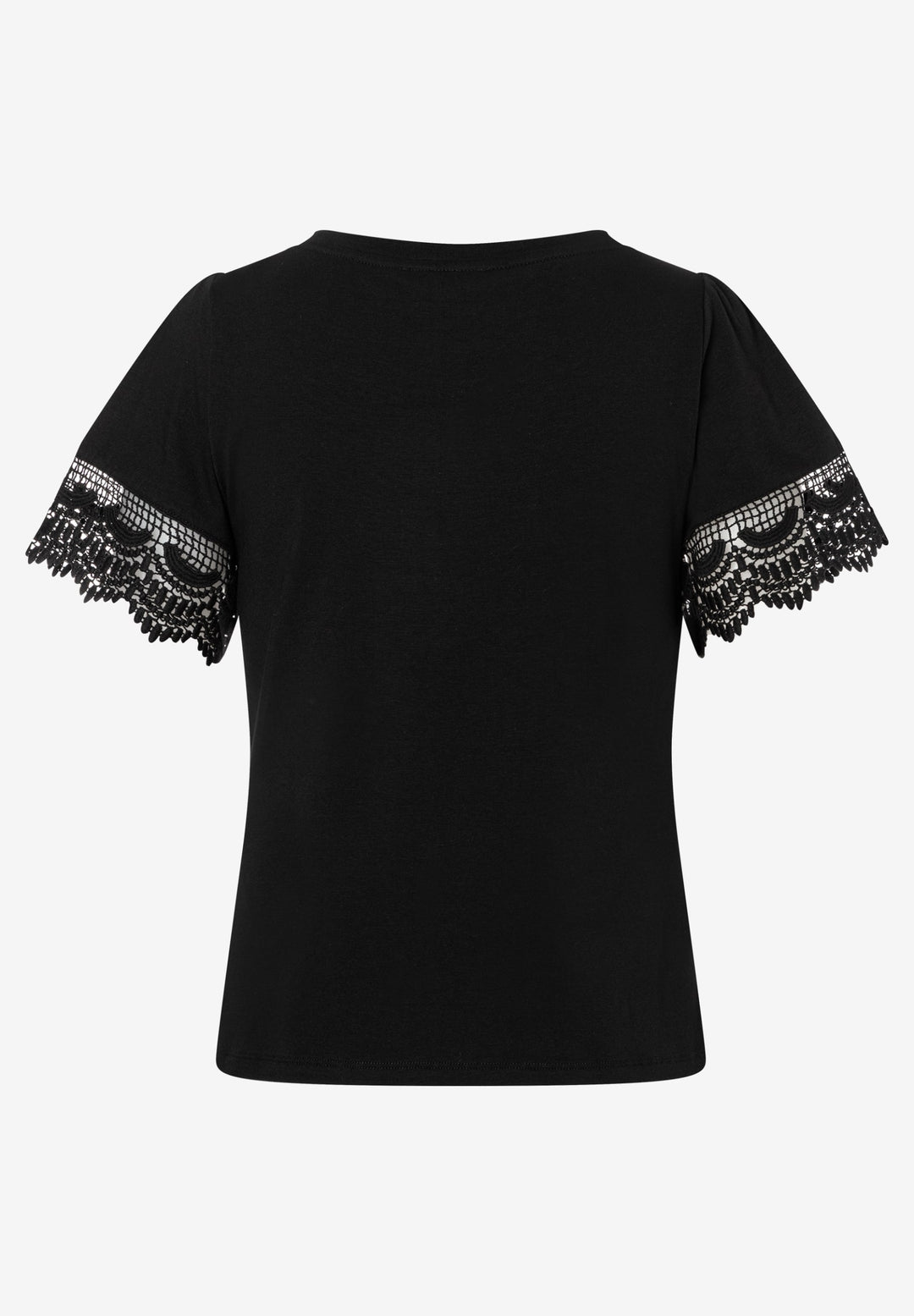 Shirt with Lace-Sleeve, black 0790 Bild 6