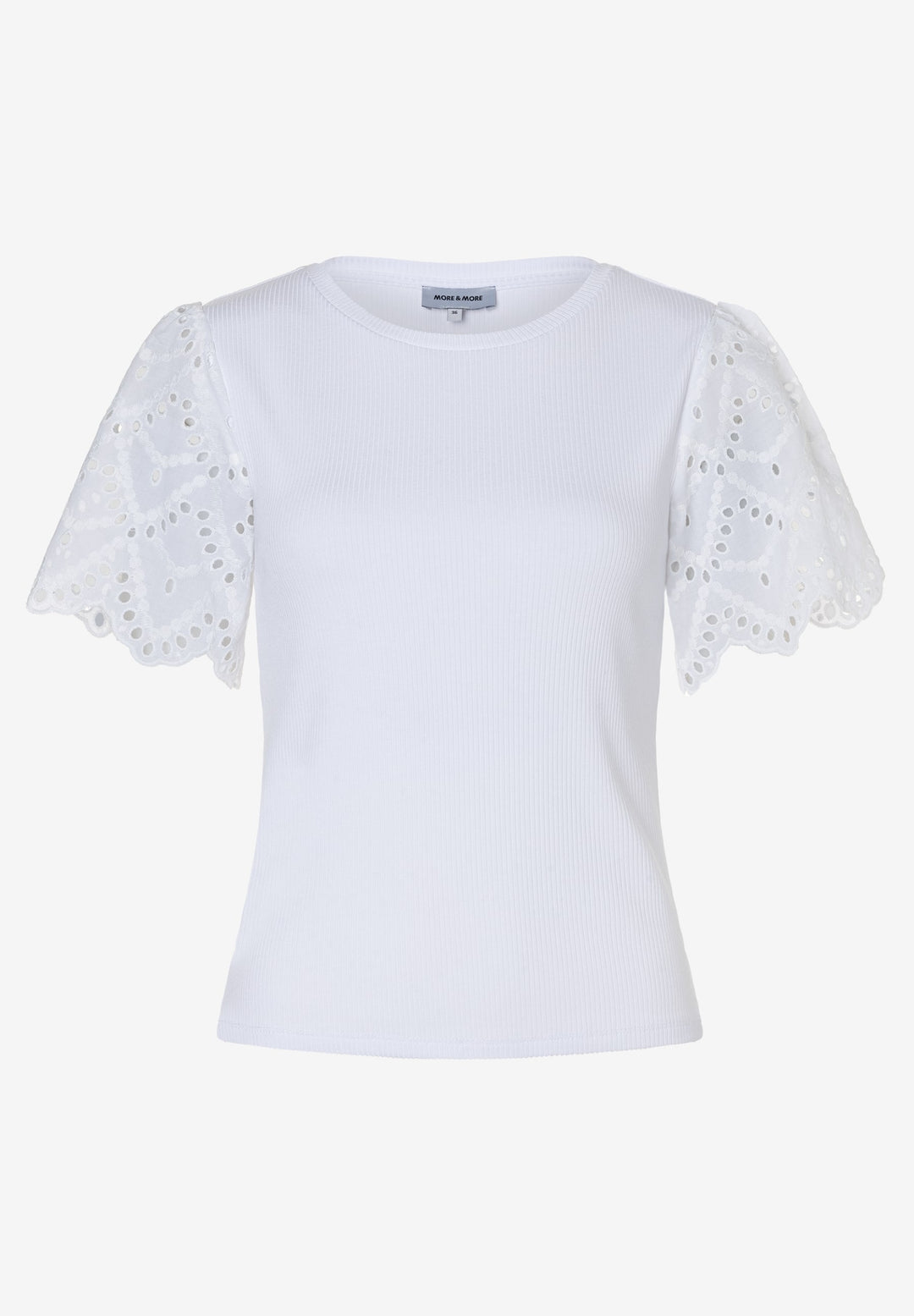Shirt with Lace-Sleeves, white 0010 Bild 1
