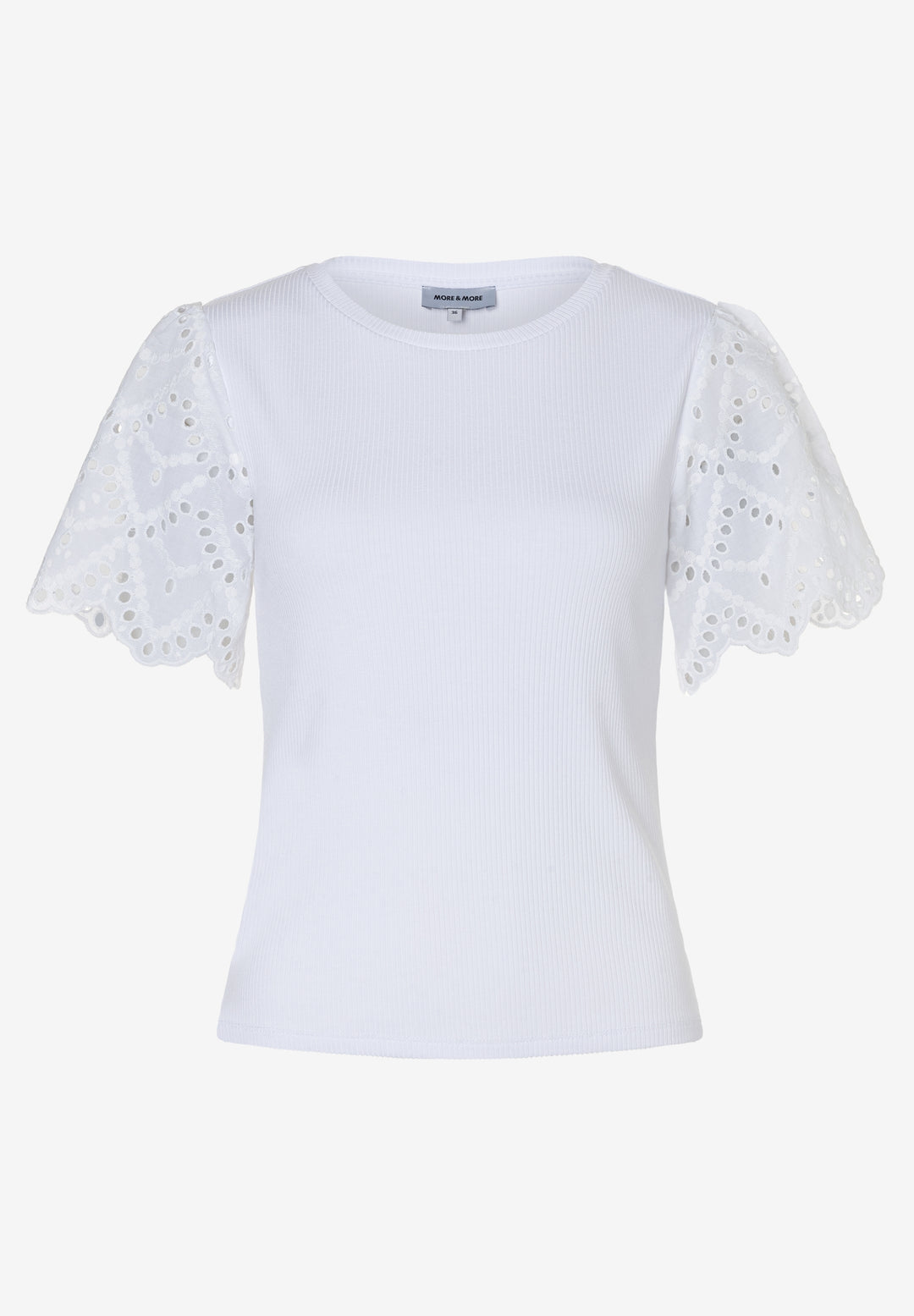 Shirt with Lace-Sleeves, white 0010 Bild 1