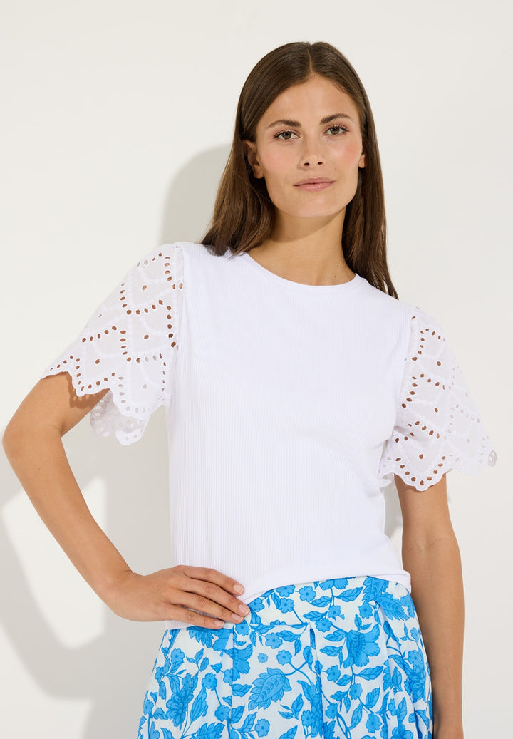 Shirt with Lace-Sleeves, white 0010 Bild 3