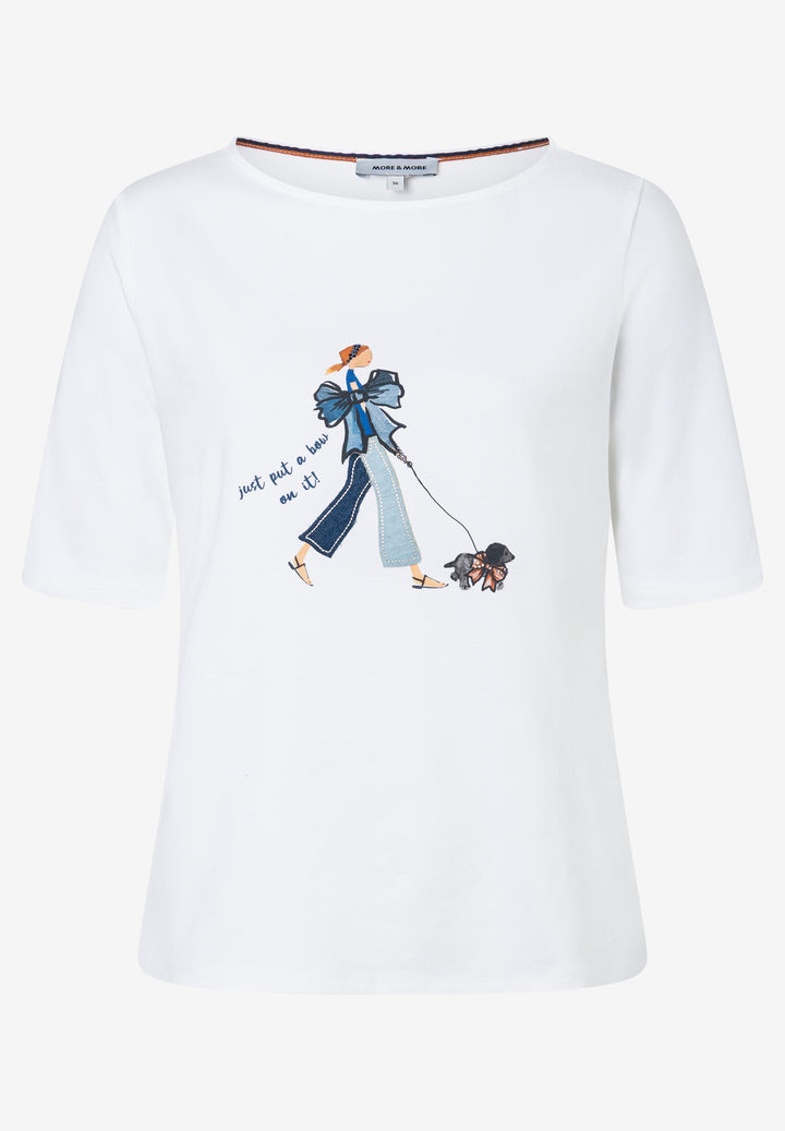 Shirt with Placement Print, white 0010 Bild 1