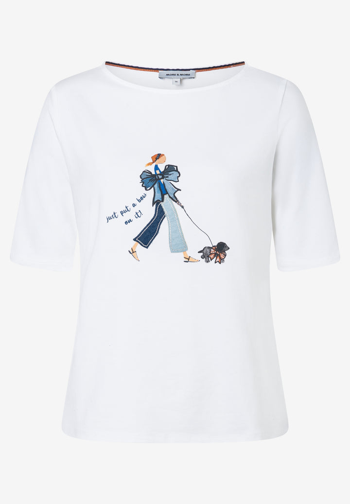 Shirt with Placement Print, white 0010 Bild 1