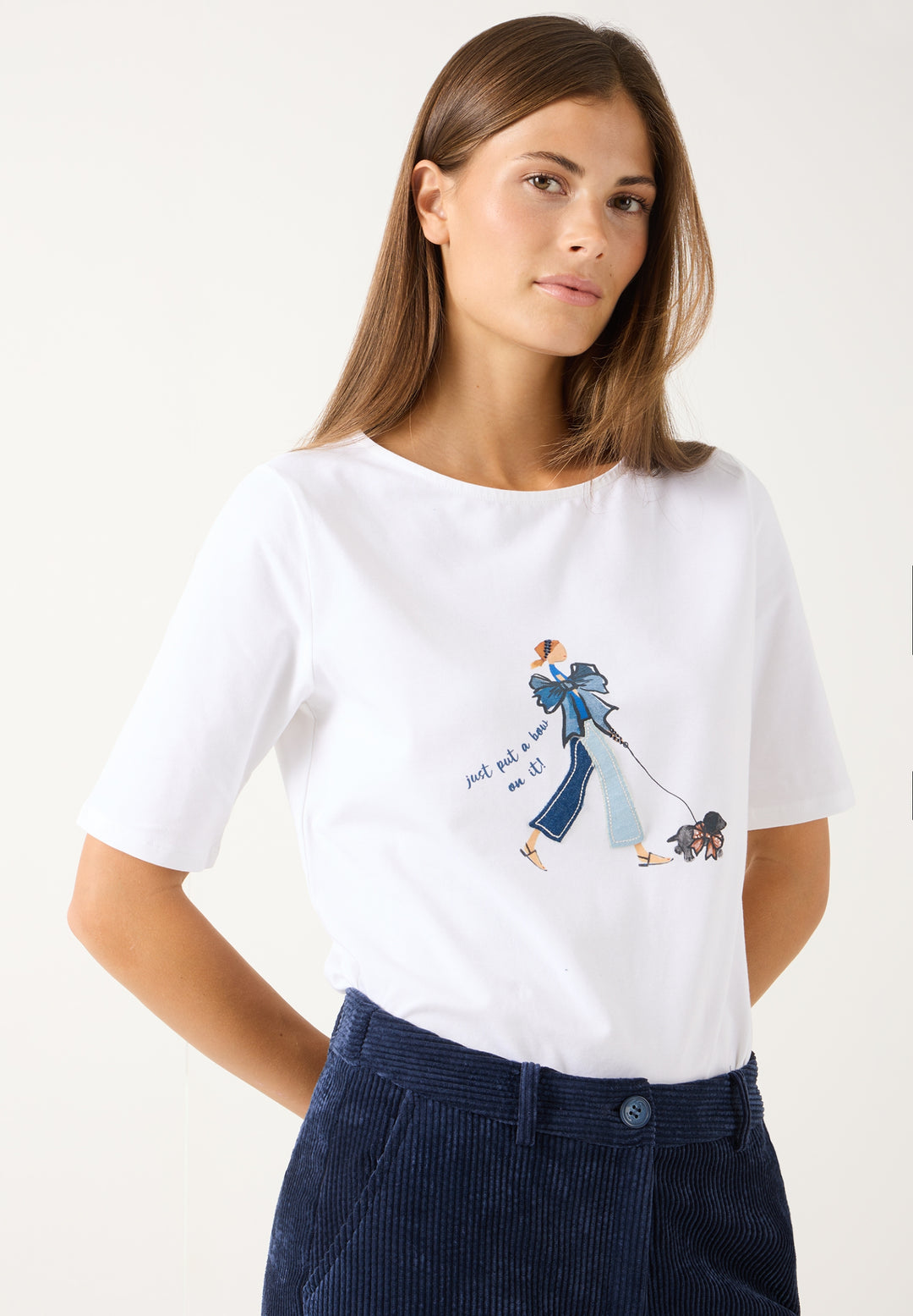 Shirt with Placement Print, white 0010 Bild 3