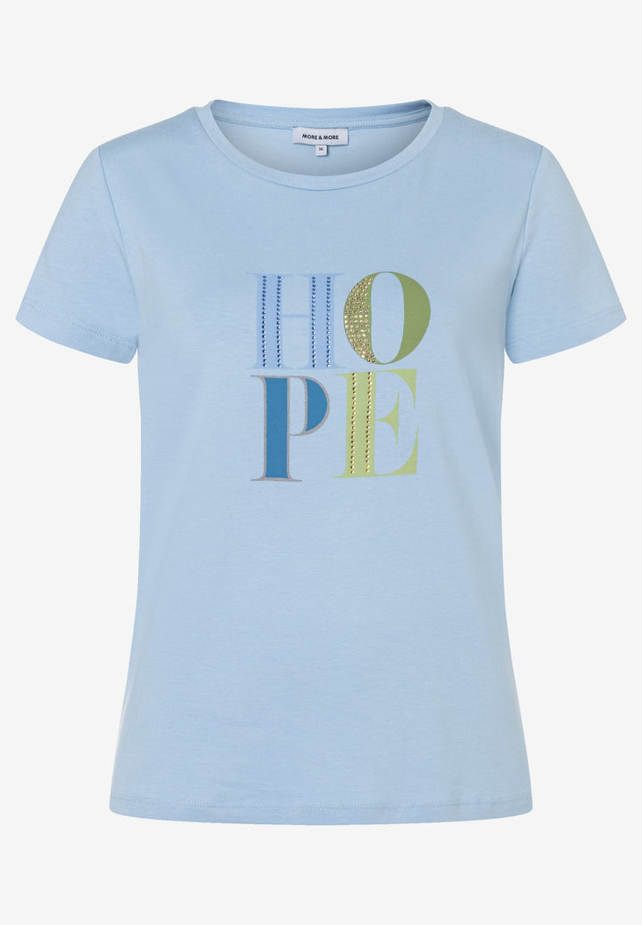 Shirt with Print Hope, soft cloudblue 0351 Bild 1