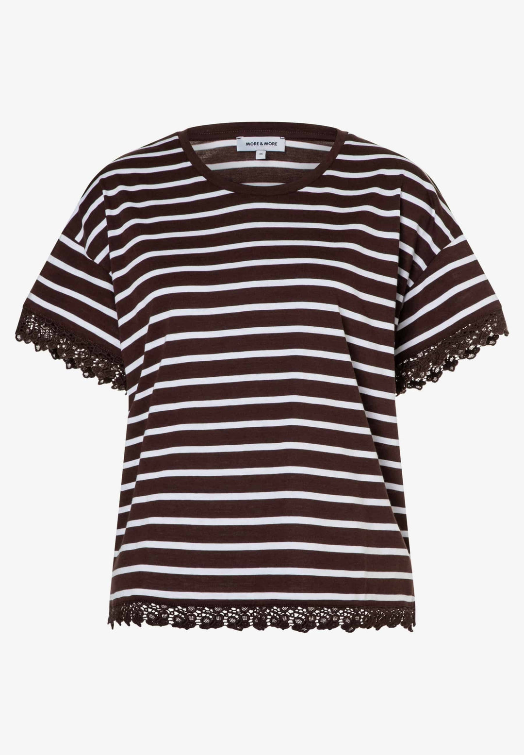 Shirt with Stripes, jersey stripe cool chocolate 2286 Bild 1