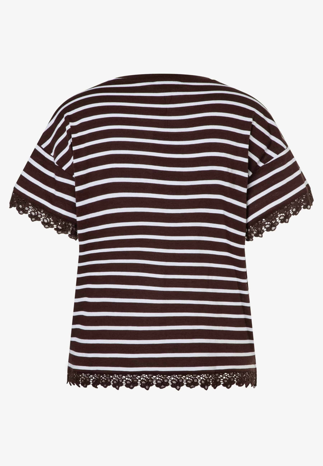 Shirt with Stripes, jersey stripe cool chocolate 2286 Bild 2