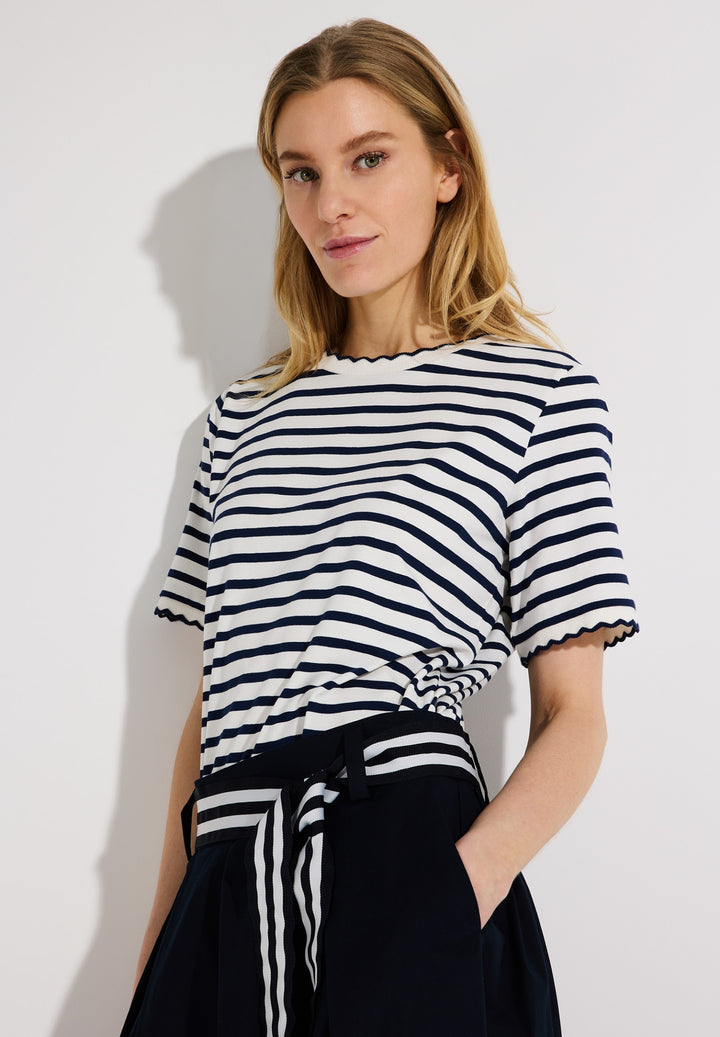 Shirt with Weavy Rip-Tape, jersey stripe classic blue offwhite 2041 Bild 3