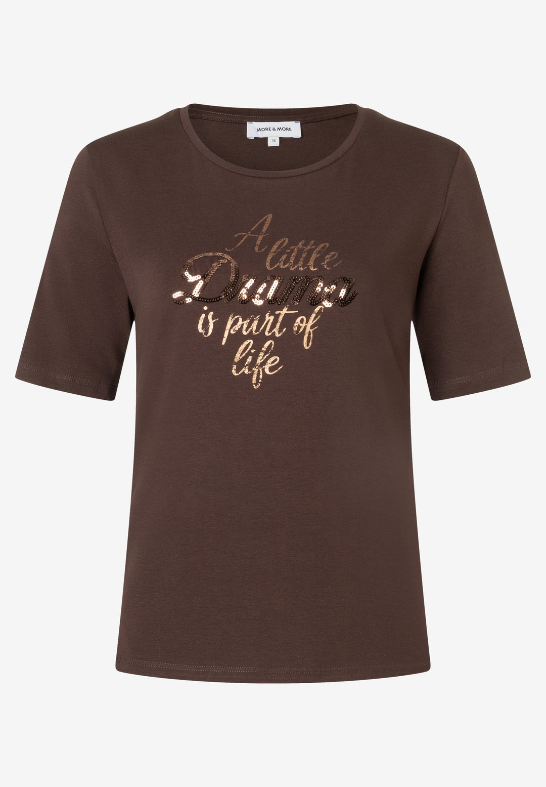 Shirt with Wording Print, espresso brown 0279 Bild 1