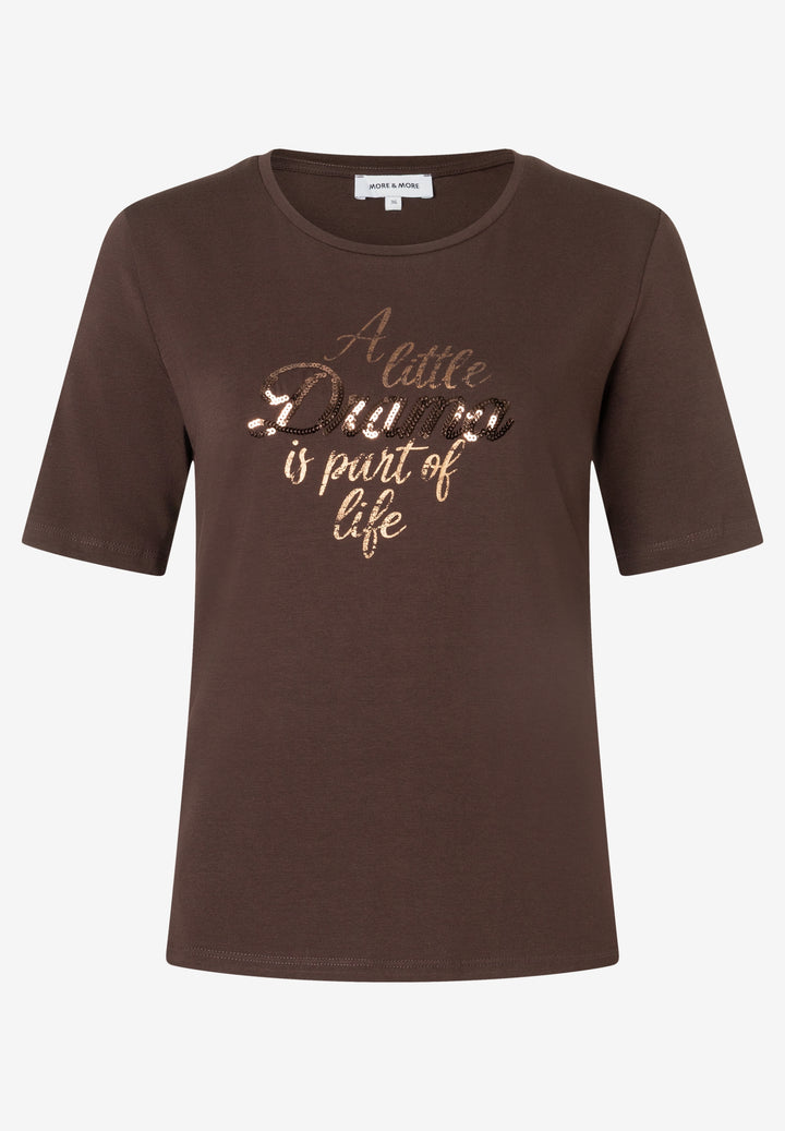 Shirt with Wording Print, espresso brown 0279 Bild 1