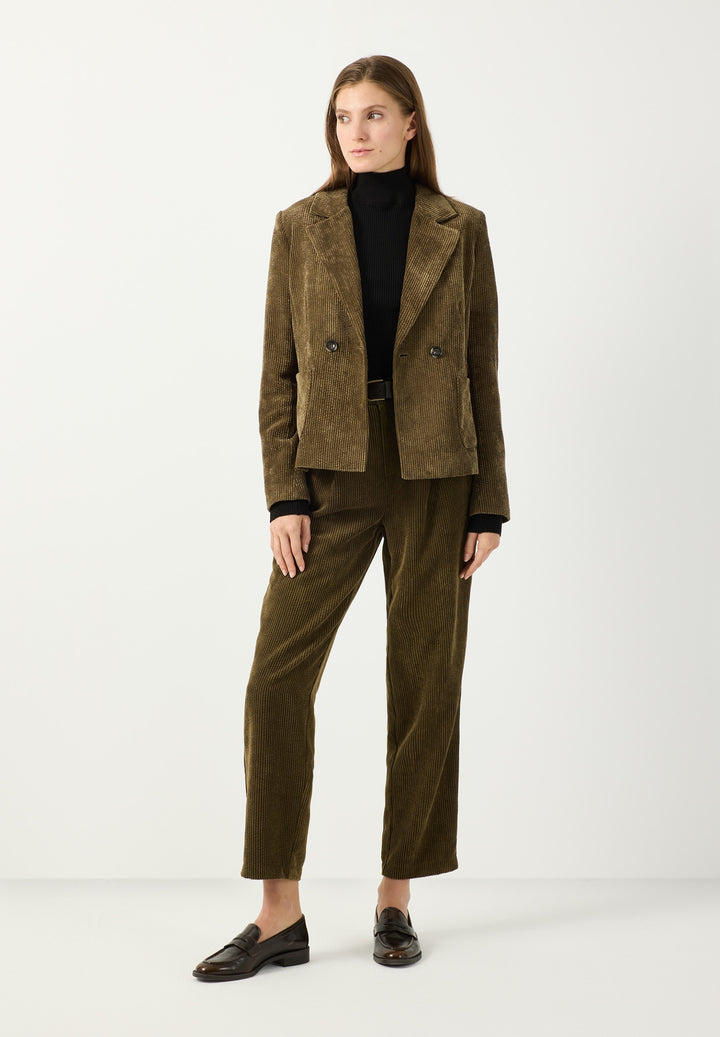Soft Corduroy Barrel Leg Pants, modern green 0642 Bild 4