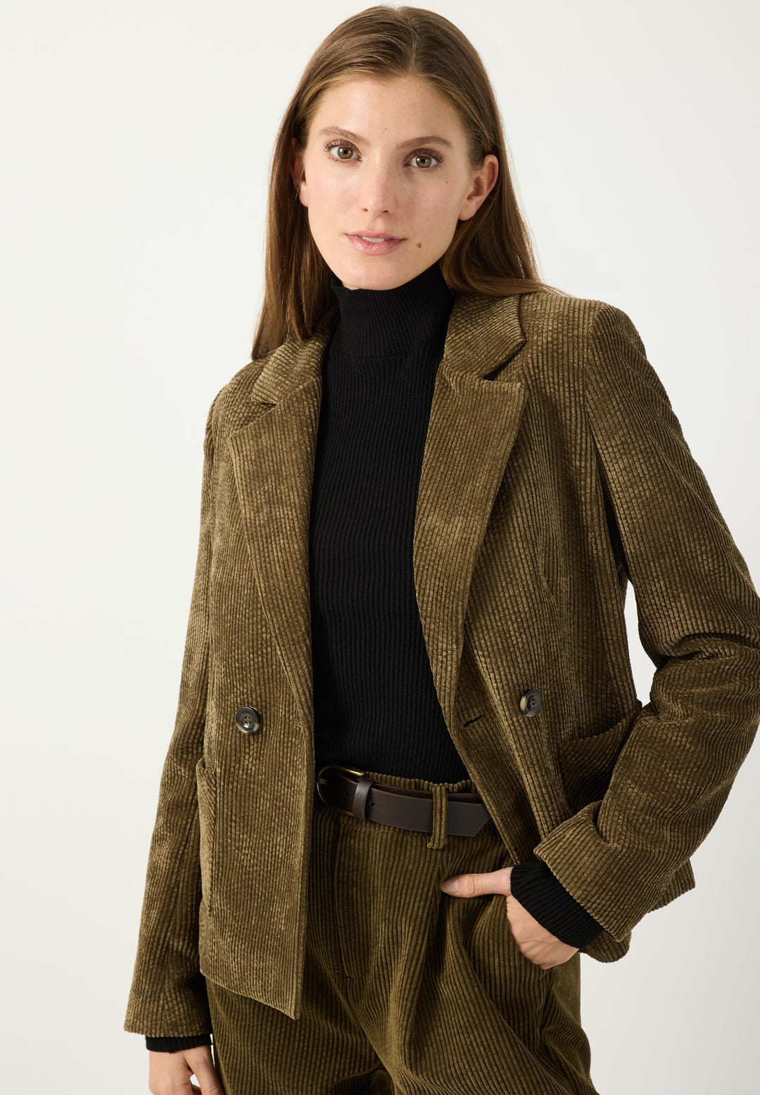 Soft Corduroy Blazer, modern green 0642 Bild 3