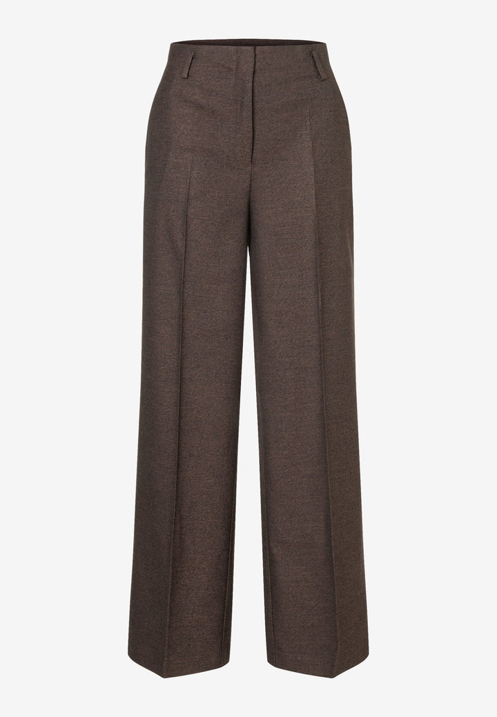 Soft Melange Wide Leg Pants, dark espresso melange 2279 Bild 1