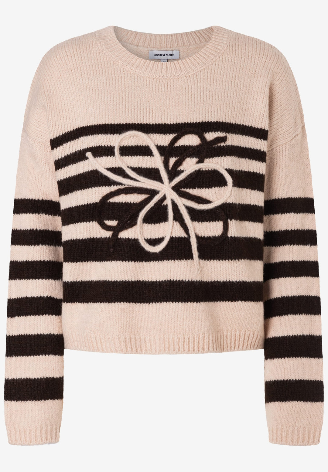 Striped Pullover with Artwork, knit stripes espresso brown powder 2031 Bild 1