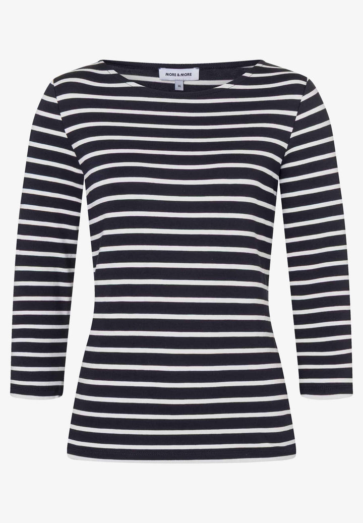 Striped Shirt, 3/4 Sleeve, marine offwhite irregular stripe je 2375 Bild 4
