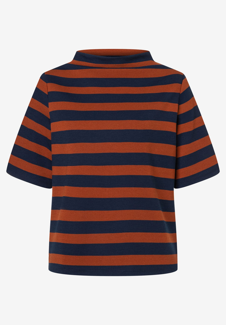 Striped Sweatshirt with Turtleneck, block stripe jersey cinnamon classi 2373 Bild 1