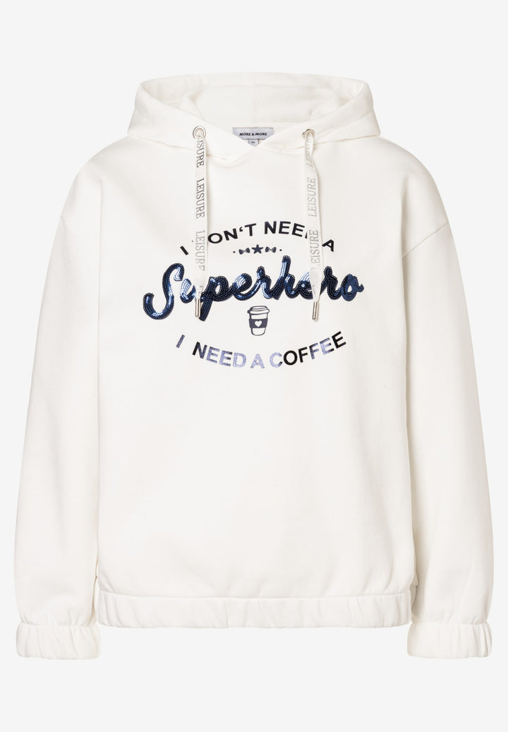 Sweatshirt with Hoody, off white 0041 Bild 1