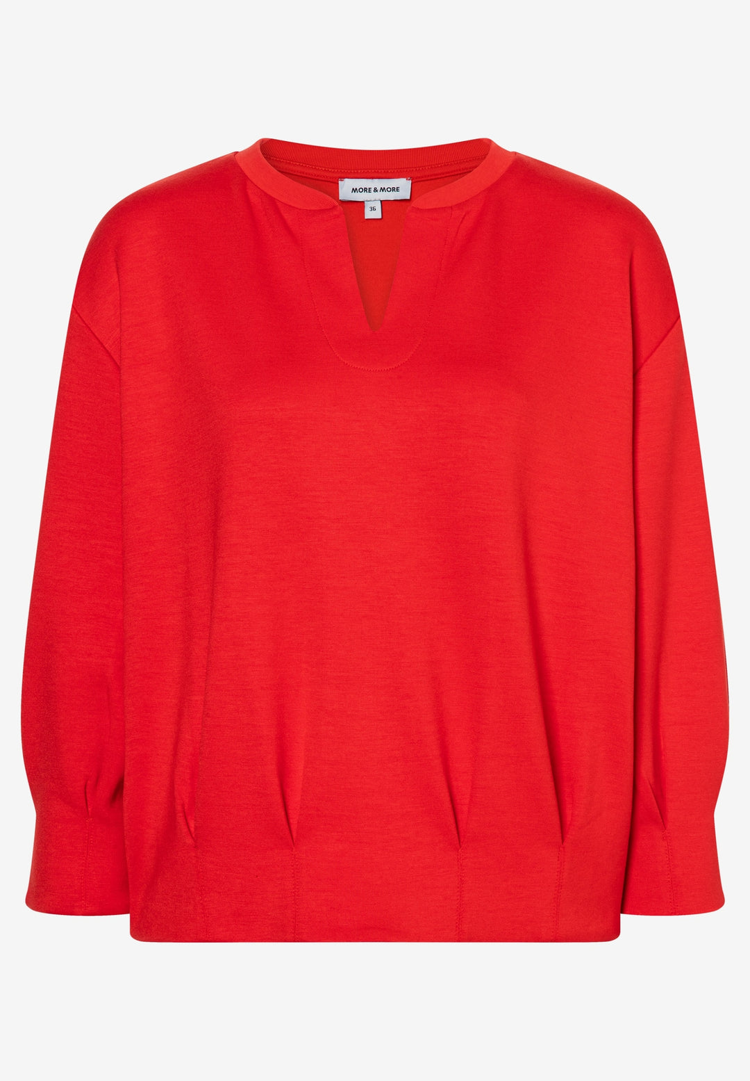 Sweatshirt with Pleat-Details, tulip red 0539 Bild 1