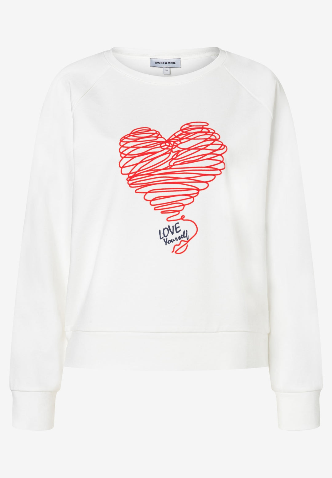 Sweatshirt with Print Heart, off white 0041 Bild 1