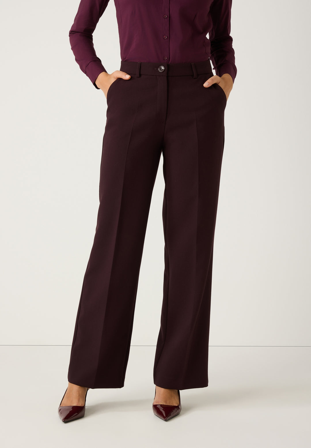 Technical Double Wide Leg Pants, ruby orchid 0564 Bild 1