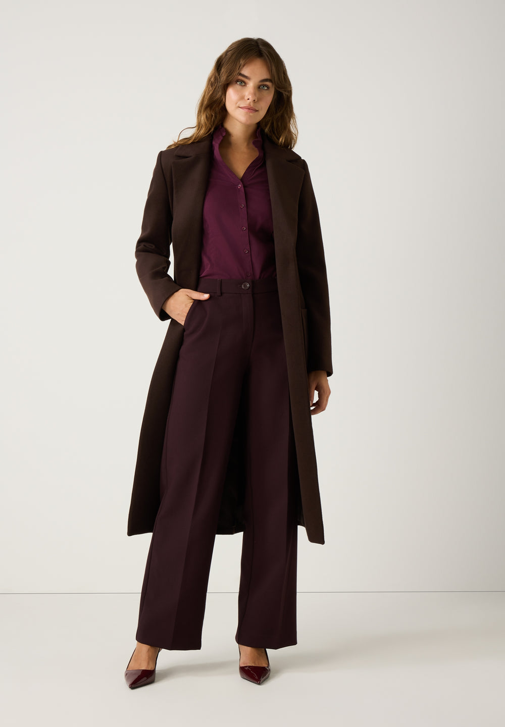 Technical Double Wide Leg Pants, ruby orchid 0564 Bild 2
