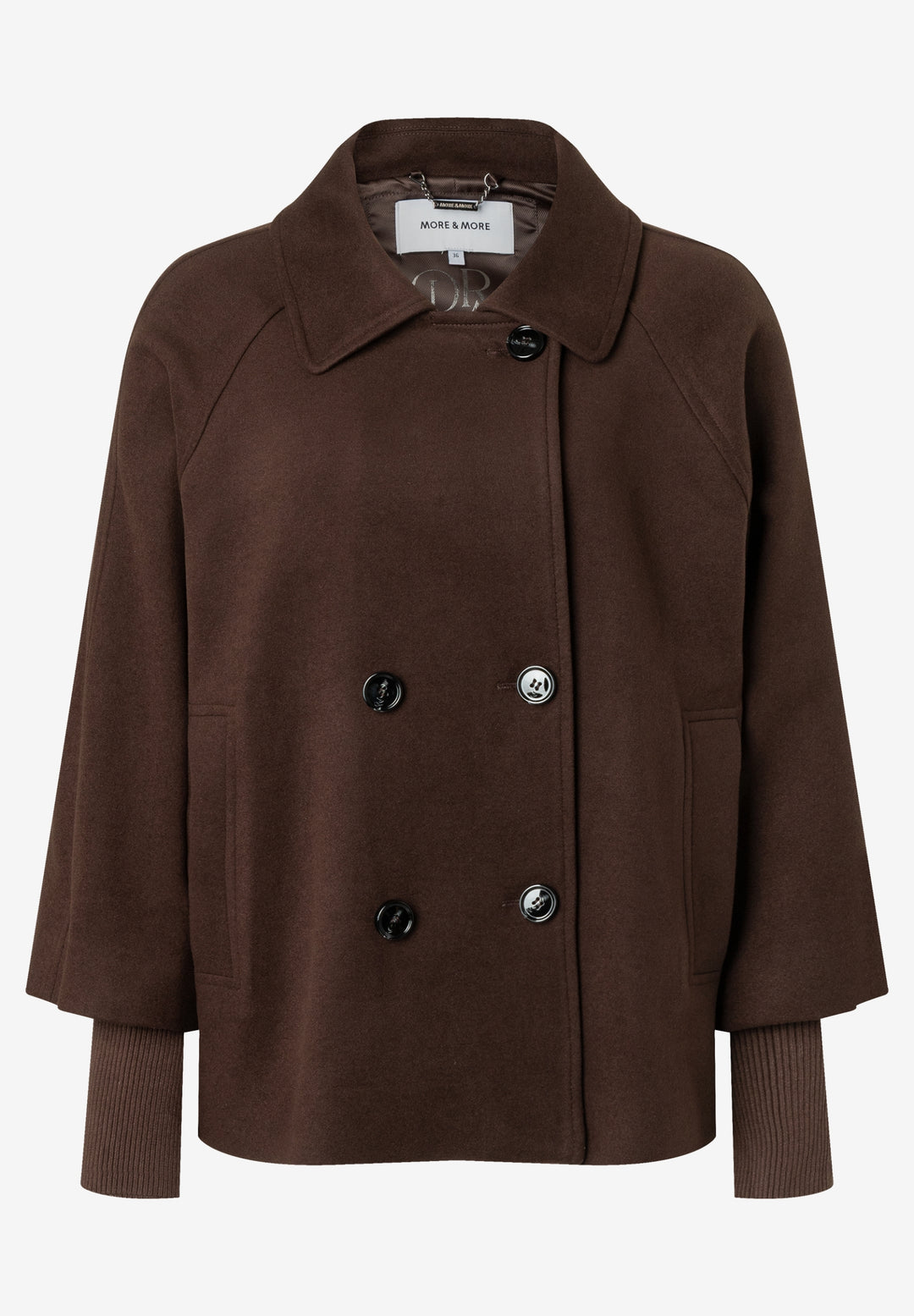 Velours A-Line Jacket With Knit De, espresso brown 0279 Bild 1