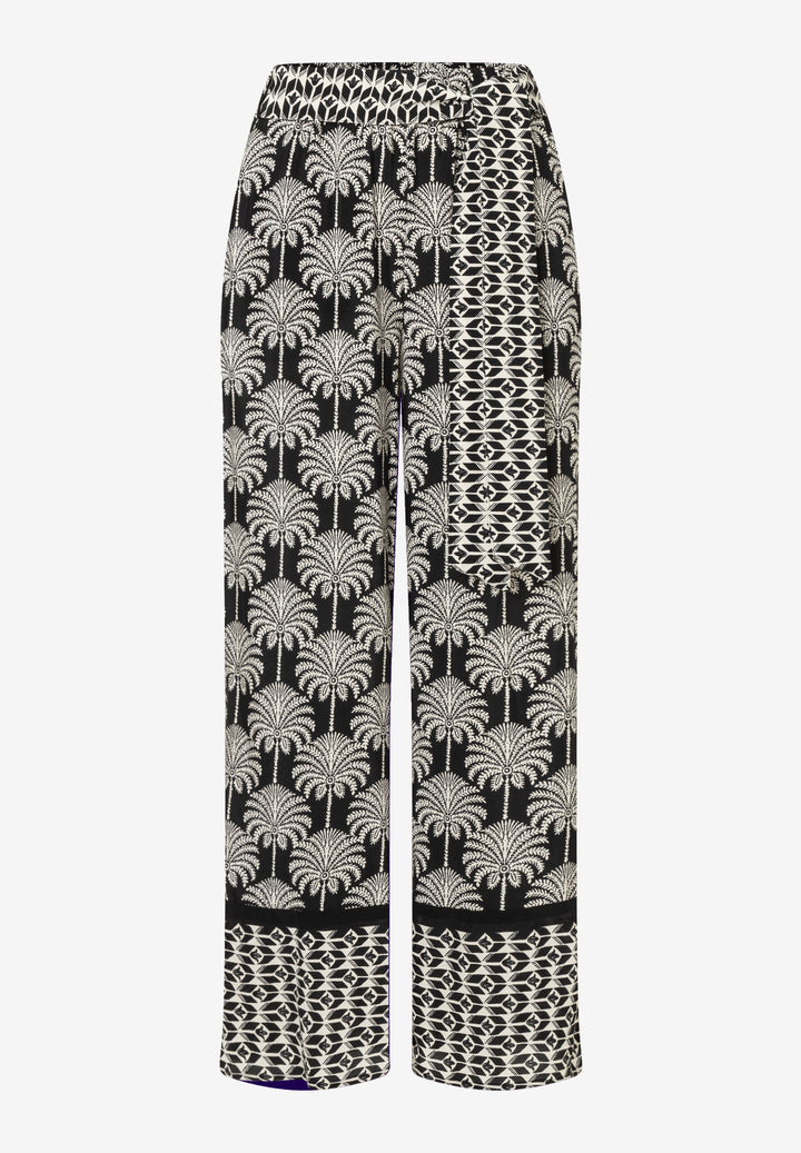 Viscose Print Culotte Pants, twotone palm print 2790 Bild 1