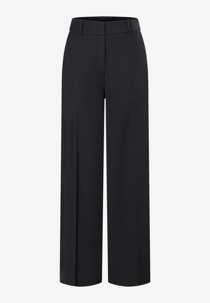 Wide Leg Sateen Pants, black 0790 Bild 1