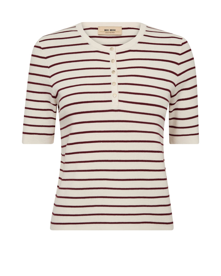 MMAliz Caliz Stripe SS Knit Cabernet Bild 1