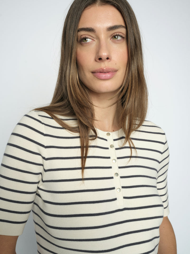 MMAliz Caliz Stripe SS Knit India ink Bild 4