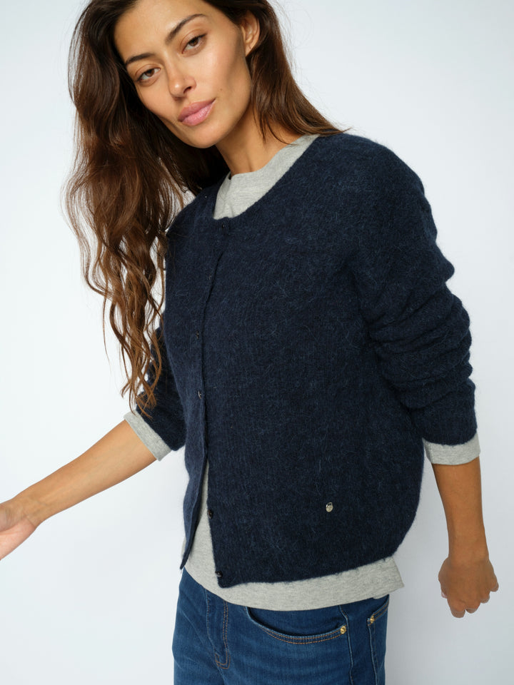 MMAlmine Knit Cardigan Salute Navy Bild 3
