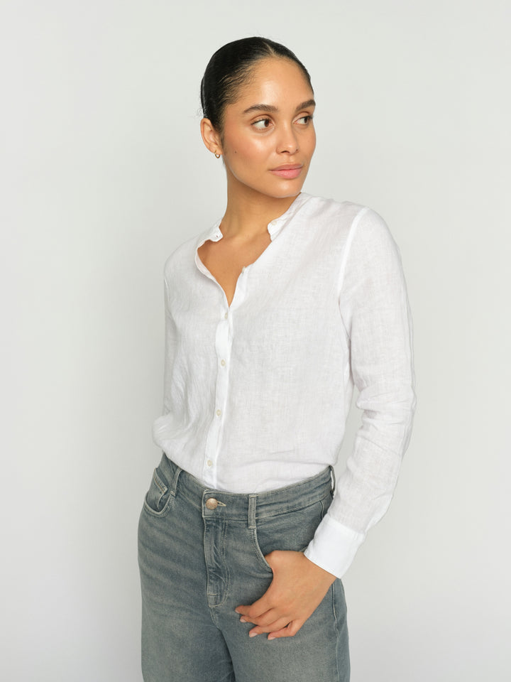 MMArtina Linen Shirt White Bild 3