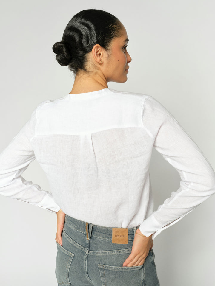 MMArtina Linen Shirt White Bild 4