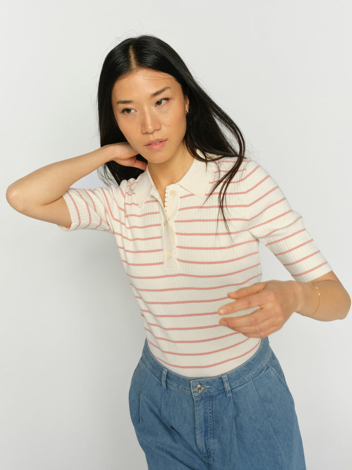 MMCaliz Stripe SS Knit Peachy Bild 4