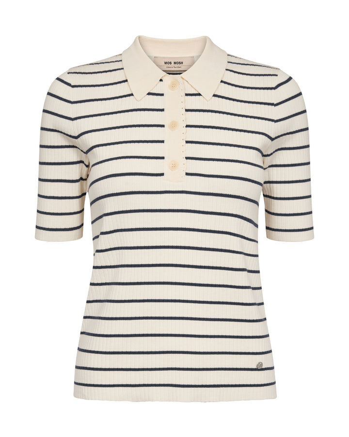 MMCaliz Stripe SS Knit Salute Navy Bild 1