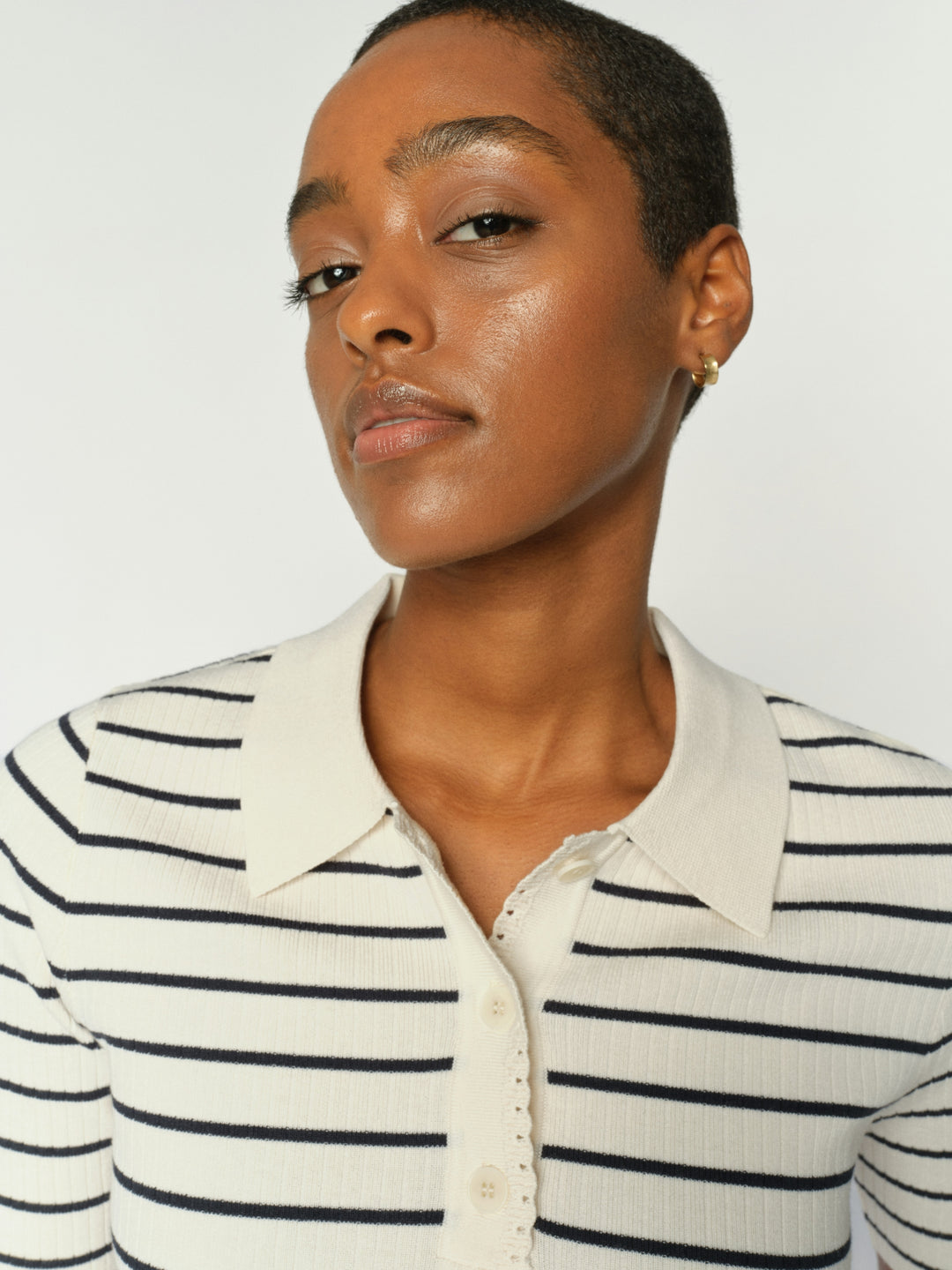 MMCaliz Stripe SS Knit Salute Navy Bild 4