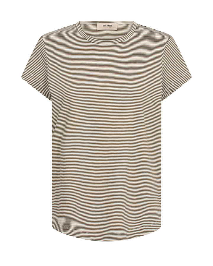 MMCampa O-SS Stripe Tee Burnt Olive Bild 1