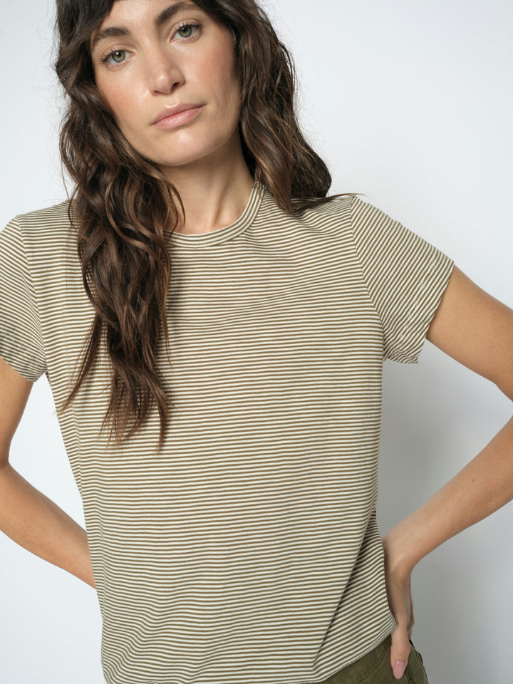 MMCampa O-SS Stripe Tee Burnt Olive Bild 5