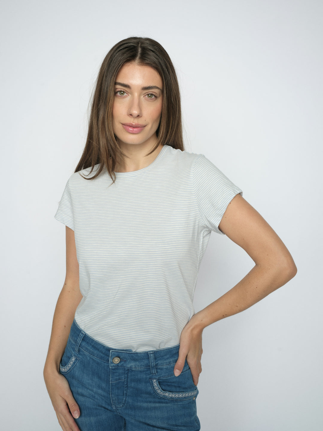 MMCampa O-SS Stripe Tee Skyway Bild 3