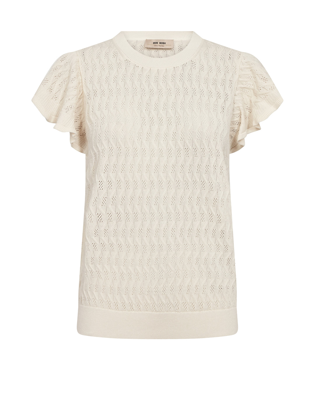 MMGanna Pattern O-Neck Knit Top Ecru Bild 1